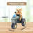 Polyresin Highland Cow Tractor Figurine
