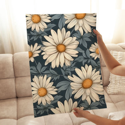 Motif floral de marguerites florales, motif de chalet non encadré