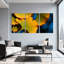 «Ginkgo Leaf Autumn Foliage», art mural tendu sur toile, ensemble inspiré de la nature (ensemble de 3)-1324346826