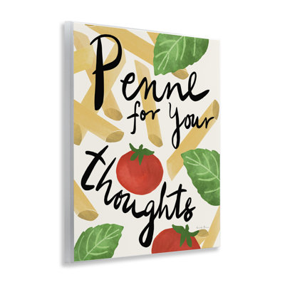 Penne For Your Thoughts Wall Plaque Art by Farida Zaman