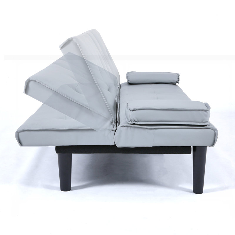 67-inch  multi-functional sofa bed, Light gray