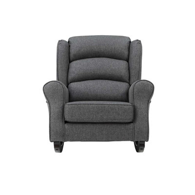 Fabien Rocking Chair, Gray Fabric