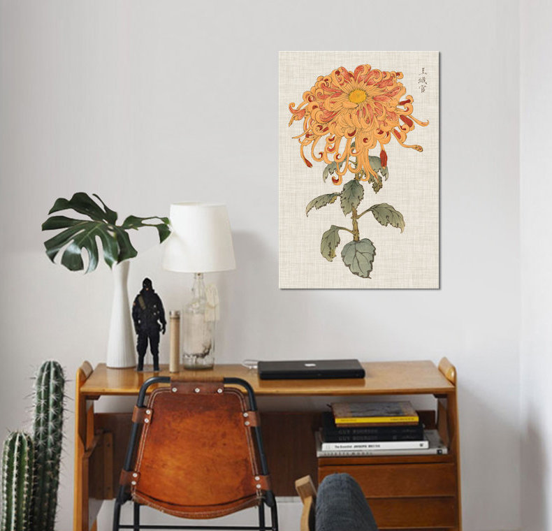 «Vibrant Mums I», impression sur toile tendue, H 18 po x l 12 po x P 1,5 po, Toile tendue, Pas de tapis