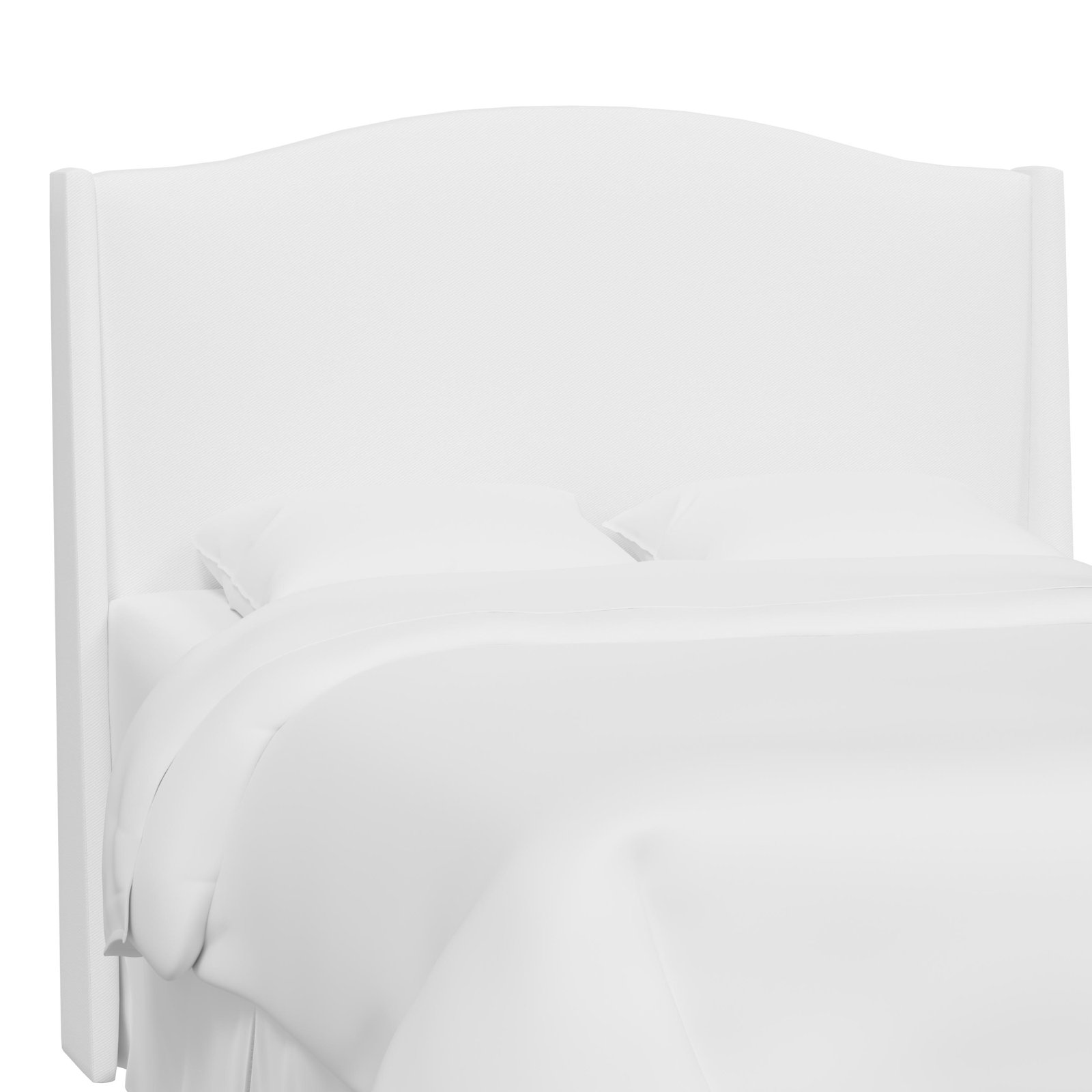 Byrd Cotton Headboard, California King, White Performance Twill