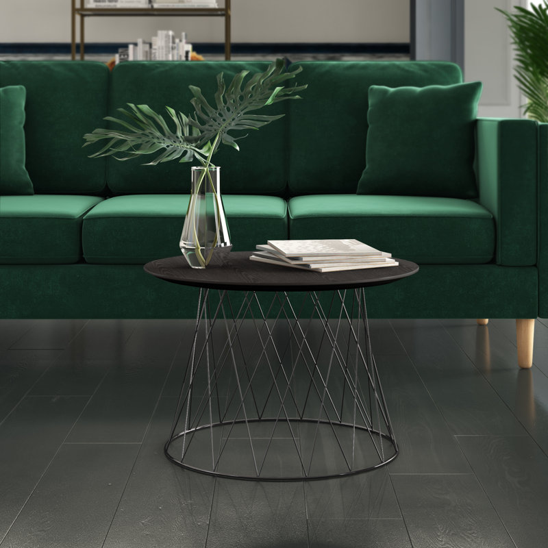 Aldijana Coffee Table, Black, 15.8" H x 23.6" L x 23.6" D