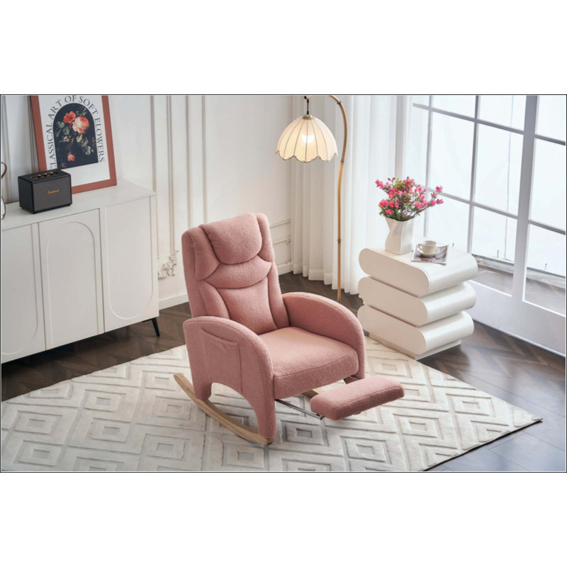 Chaise berçante Teddy, Rose