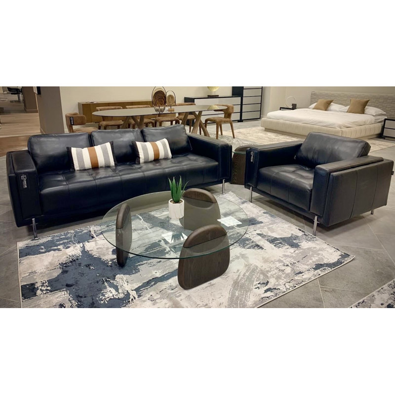 Chenae Abstract Designer Rug Gray Black, Rectangle 5'3" x 7'5"