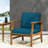 Blue Wood Club Chair, Engineered To Withstand Harsh Outdoor Weather Chair With Construction, Resistance Feature-490447498