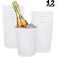 Ensemble de 12 seaux à glace pour fêtes Refroidisseur à vin en plastique pour soda à champagne et bière Refroidisseur à bouteille de vin classique pour mariage Seaux polyvalents comme vase à fleurs ou poubelle