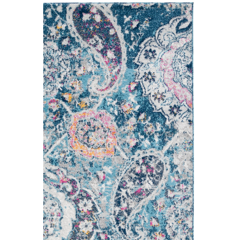Tapis à motif cachemire Madison Performance, Tapis de couloir 2 pi 3 po x 12 pi