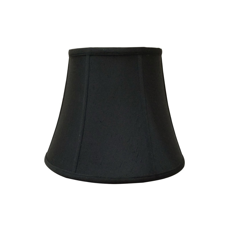 Abat-jour cloche modifié, Noir / Blanc cassé, H 11,5 po x l 15 po x P 15 po