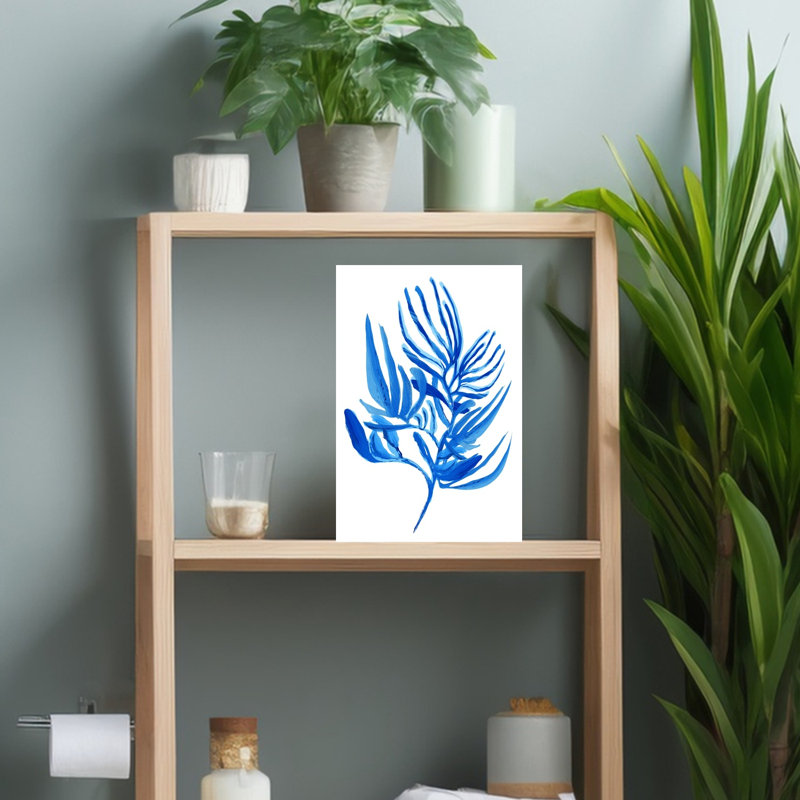 Tropical Blue Foliage by Cartissi - Wrapped Canvas Print, 45.72 cm H x 30.48 cm W