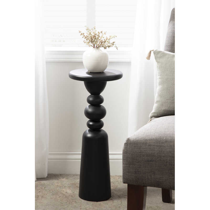 Salu Accent Table 9.5" Diameter, White