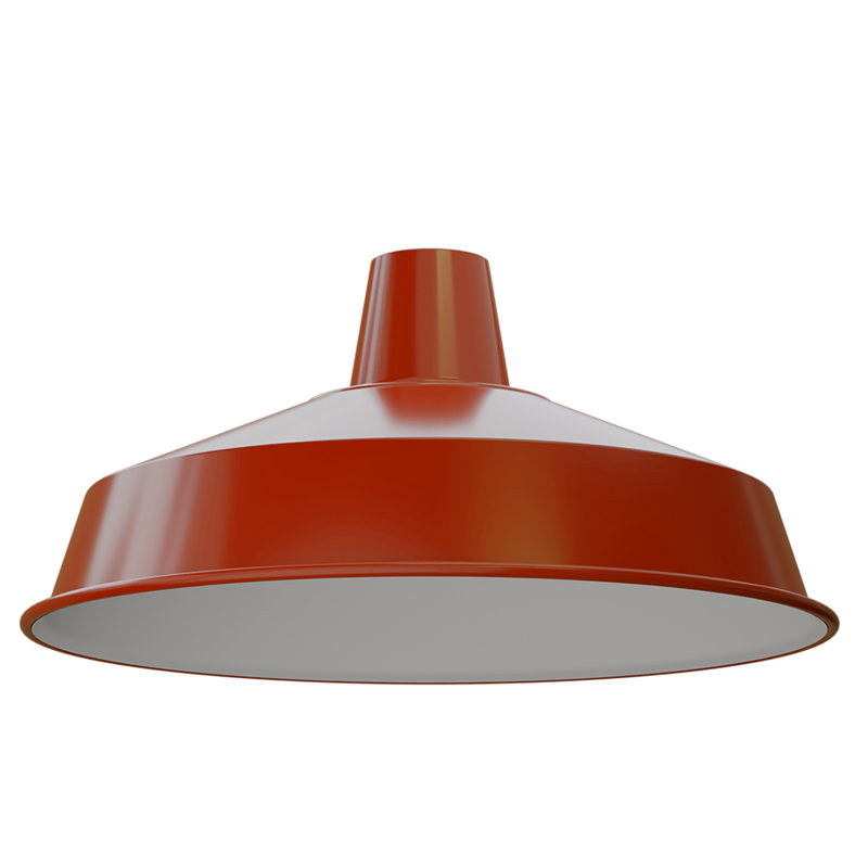18.7cm H Metal Dome Lamp Shade, Orange