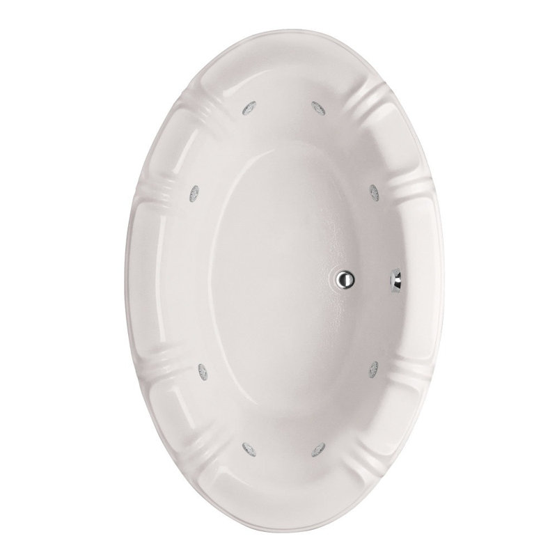 Baignoire encastrée 66 po x 42 po Designer Alyssa, Blanc, Blanc