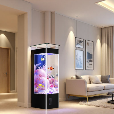 82 Gallon Rectangular Black Aquarium