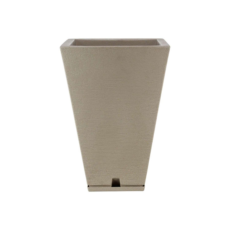 Pot à fleurs en résine Zurique, Beige, H 21,65 po x l 14,96 po x P 14,96 po