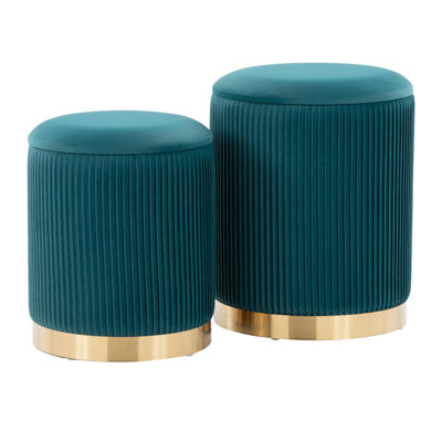 Callum Velvet Ottoman