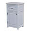 17" W Freestanding Bathroom Storage Cabinet with Drawer and Adjustable Shelf, White
