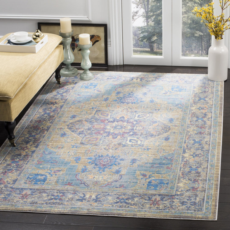 Power Loom Performance Blue/Gray/Beige Rug