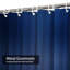 Magnifique rideau de douche bleu marine lisse avec 12 crochets-1324842090