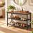 29.5" Industrial Shoe Storage Bench with 2 Mesh Shelves