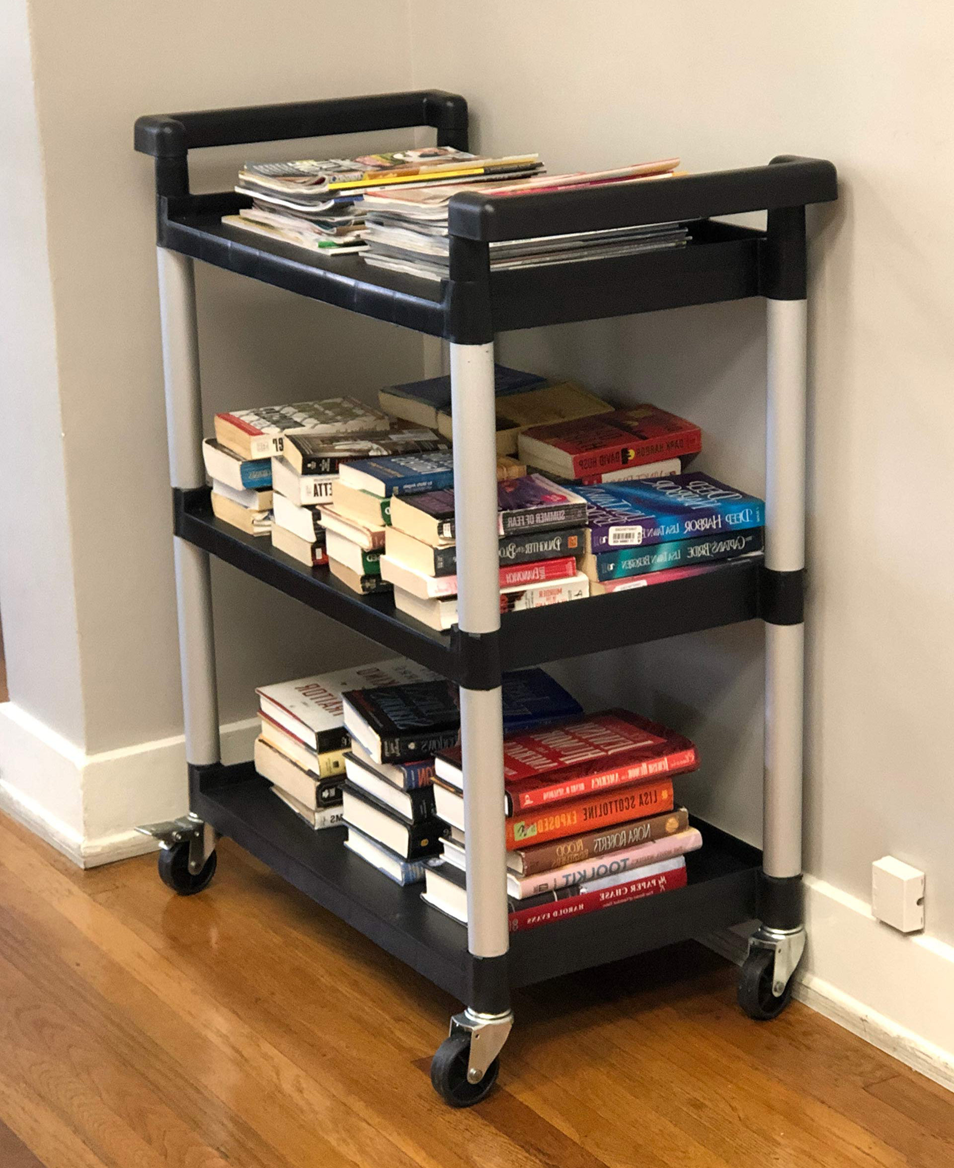 RIZENO 3-Shelf Utility Plastic Cart with Wheels | Wayfair