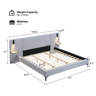 Latitude Run® Chic Linen Upholstered Bed With Integrated Lights And ...