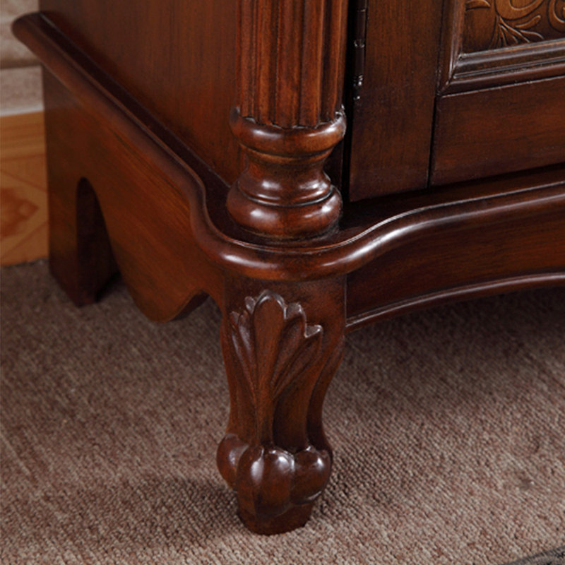 European style light luxury carved shoe cabinet