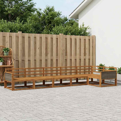 Outdoor Sofa Set 6 Pcs Garden Sectional Modular Couch Patio Furniture