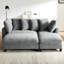 Canapé modulaire rembourré 83 po avec rangement caché, mobile, latéral et six coussins confortables pour le salon, jeté-1920950249