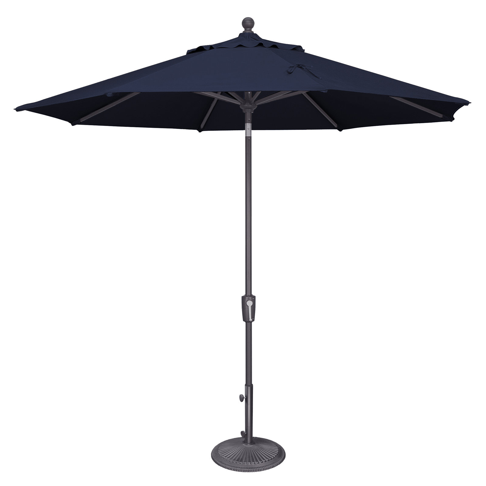 Launceston Market Umbrella, Anthracite, 101.7" H x 108" W x 108" D, Navy Sunbrella Acrylic