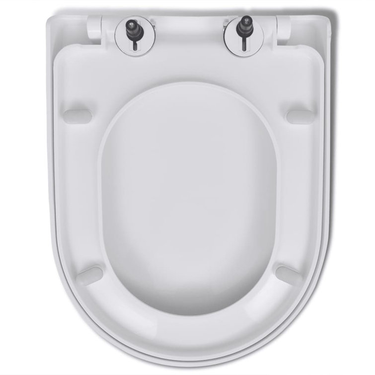 VidaXL Toilet Seat Soft Close Toilet Seat with Quick-release Design Square