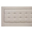 Ensemble de lit plateforme 2 pièces avec 1 base de lit en bois et une table de chevet en bois - Tissu de lin beige brume-474823690-474824181