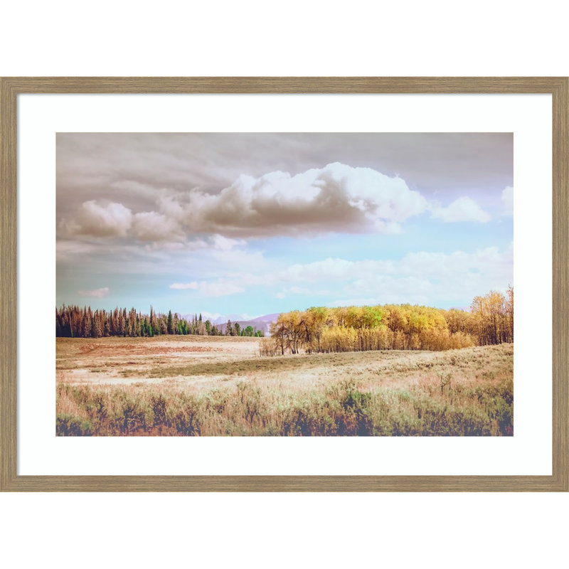 «Wyoming Soft Fall Colors» par Christy Berry, impression sur bois encadrée, 30 x 42
