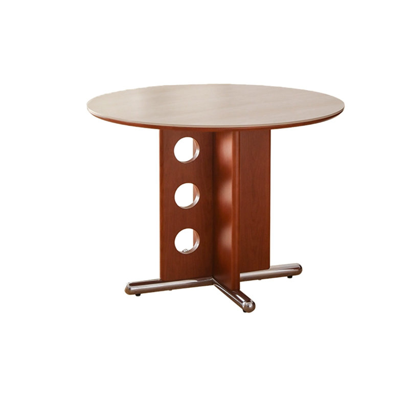 White Round Sintered Stone Dining table, 29.53"H x 39.37"L x 39.37"W