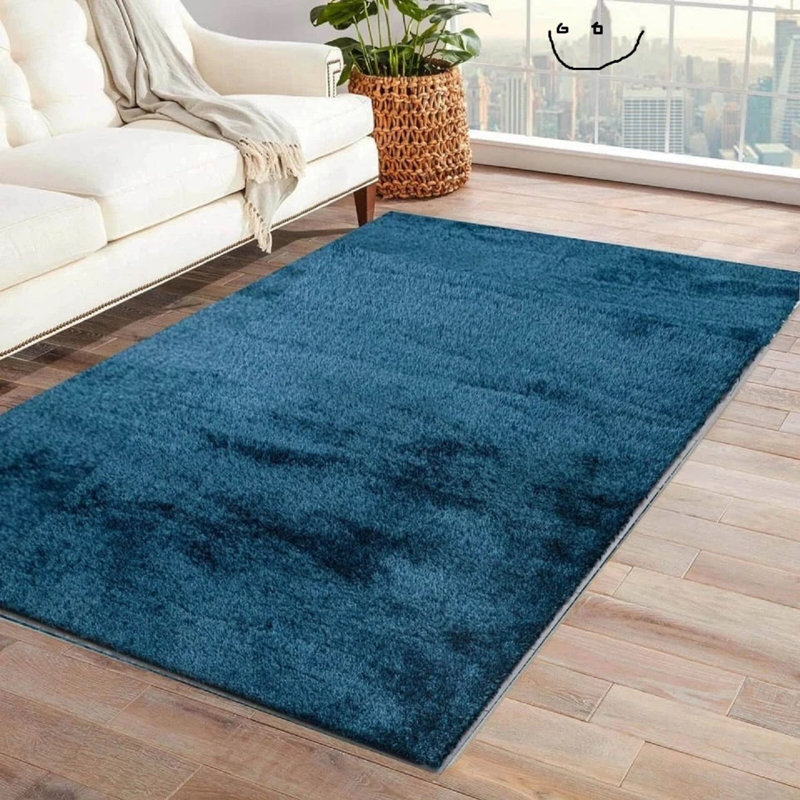 Solid Colour Shag Area Rug, Rectangle 200 x 290cm