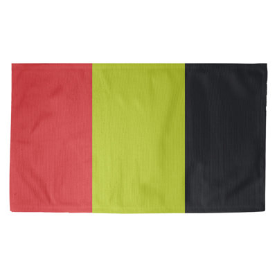 Tapis à rayures rouge/vert/charbon