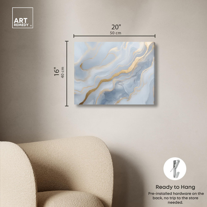 «Astral Tides», reproduction d'art sur toile par Art Remedy, H 16 po x l 20 po, Toile tendue avec châssis