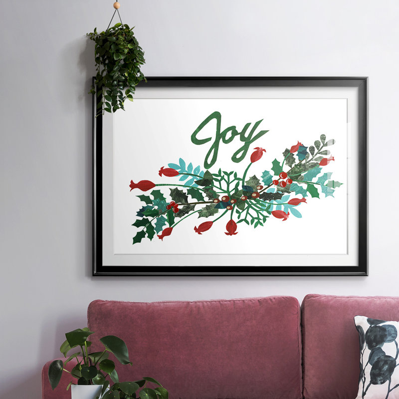 «Cut Wreath Christmas I», impression sur papier, Noir, H 15 po x l 21 po x P 1,5 po