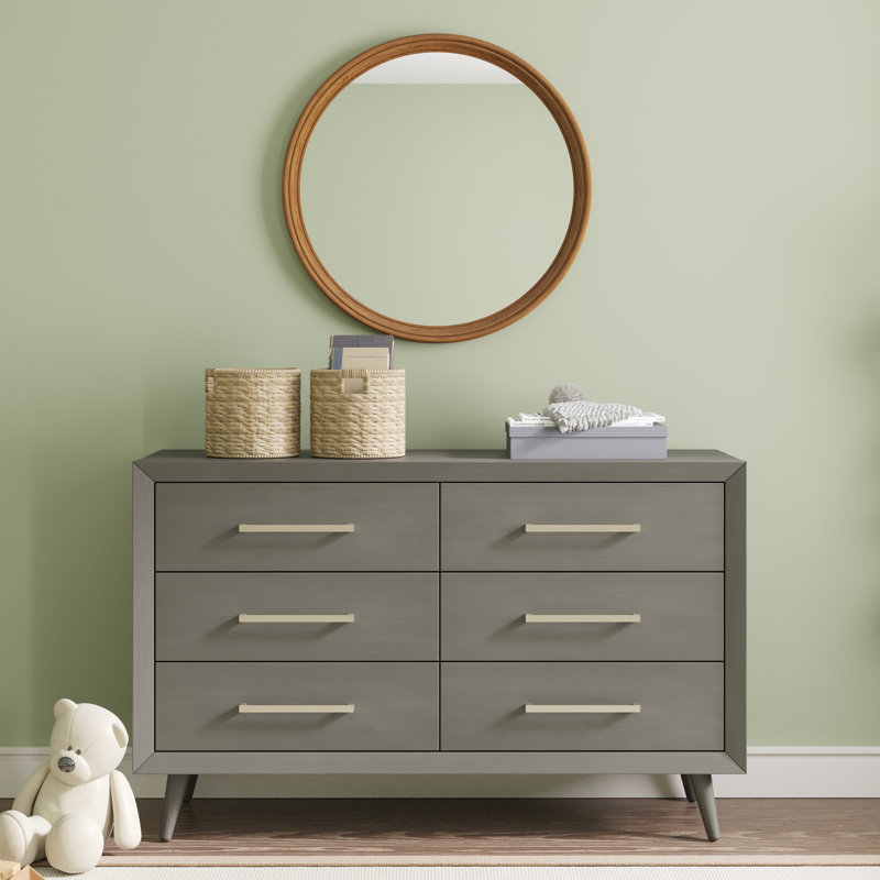 Commode double 6 tiroirs Cranbrook, gris