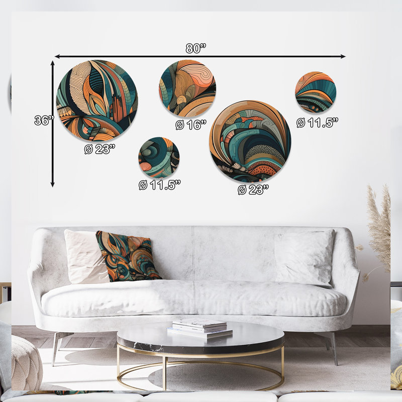 Décoration murale en métal pastel Boho Artwork III - Minimalisme