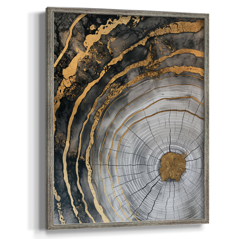 Reproduction encadrée ABSTRACT Series CCLXV - bois massif, H 15 po x l 12 po
