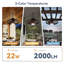Ventilateur de plafond d'extérieur humide encastrable avec lumière et télécommande Cissline-657723982