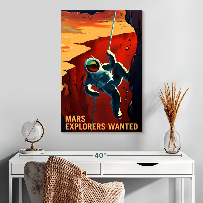 «Oberle Mars Explorers Wanted», affiche VII, H 30 po x l 20 po