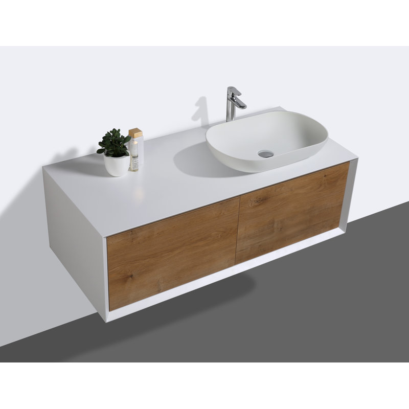 Ensemble de meuble-lavabo mural simple 48 po Leffler