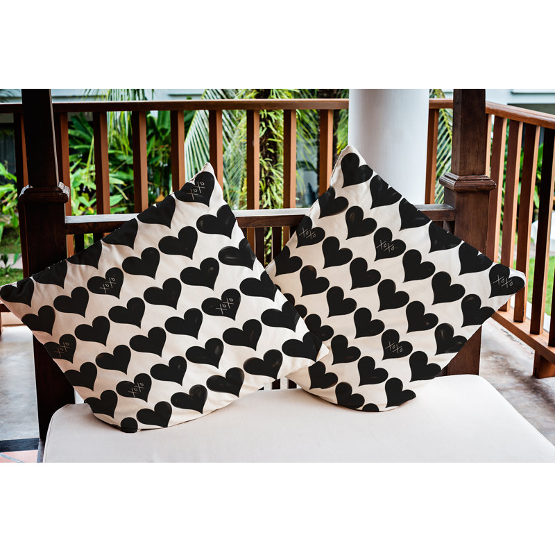 Geometric Outdoor Reversible Throw Pillow, 20" H x 20" W
