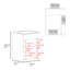 Meuble-lavabo compact Siena, porte simple, deux tablettes latérales ouvertes, conception compacte en mélamine, salle de bain, chêne blanc-447022537