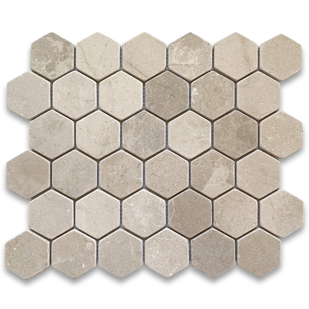 Crema Marfil 10 Inch Hexagon Honed Marble Tile