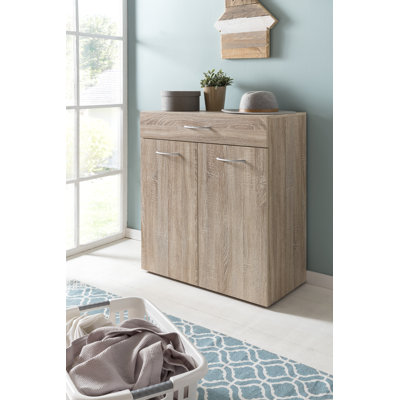 Alfrik Solid Wood 80cm W 1 - Drawer Chest of Drawers